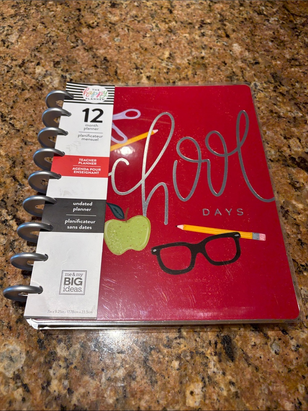Happy Planner-Me & My Big Ideas Red "School Days" Teacher Planner